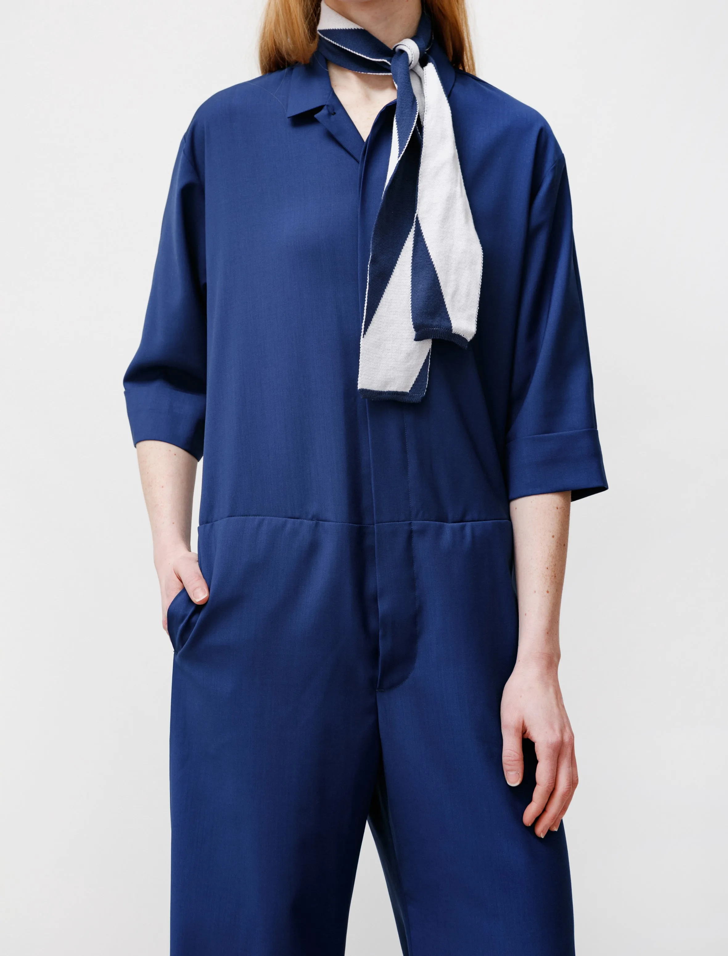 Overall Connector Blue Fine Weave