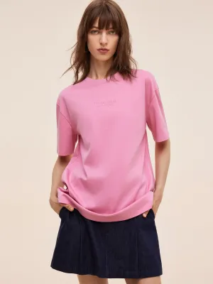 100% Cotton Letter Graphic Women T-Shirt LongLastingColor Sporty Fashion