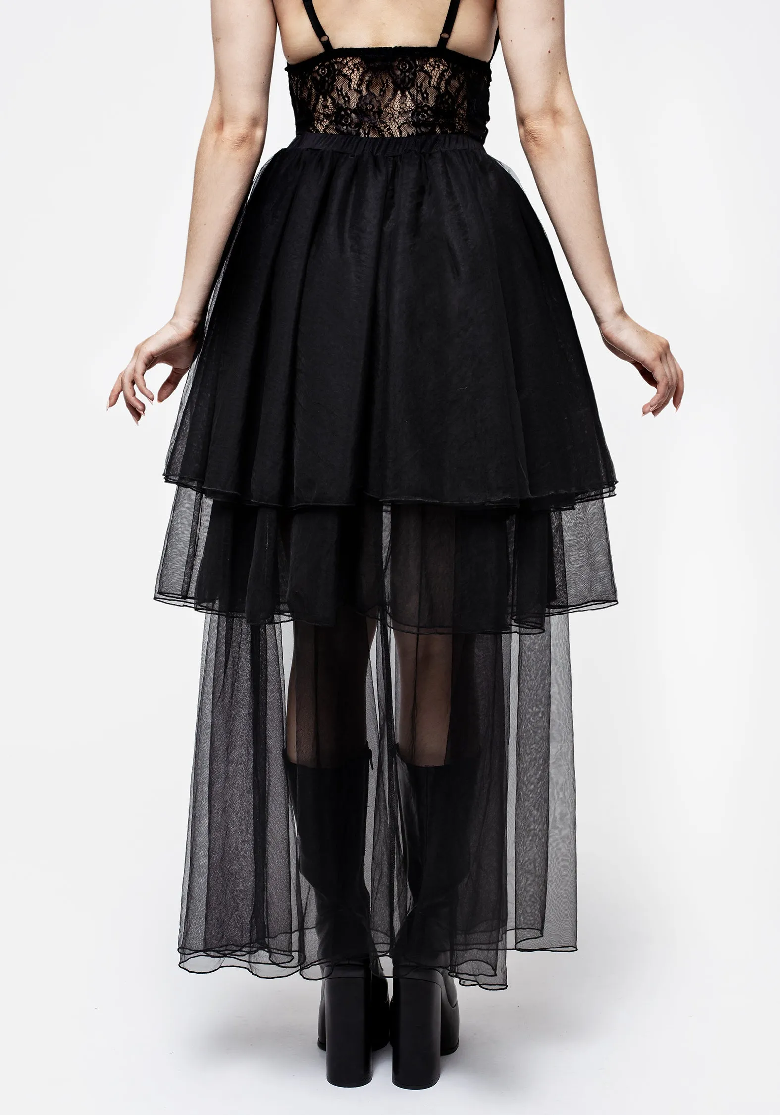 Subtle Finish Headhunter Layered Tulle Maxi Skirt