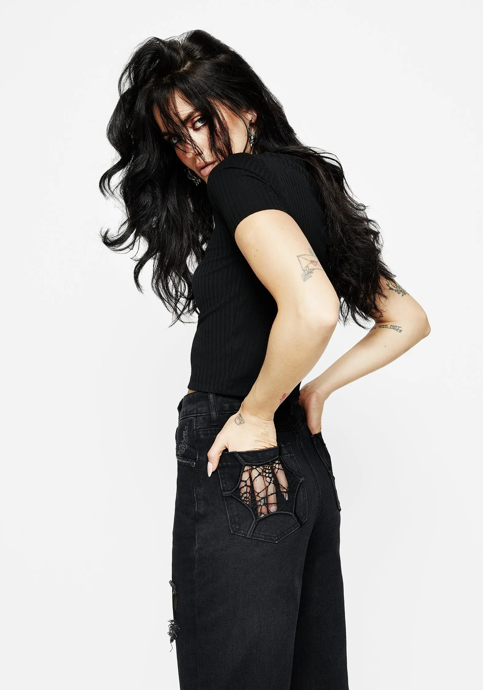 Base Layer Family Style Parent Style Smart Casual Cobweb Distressed Denim Jeans