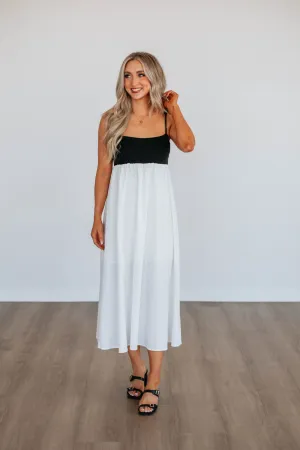 Marleigh Babydoll Midi Dress trendy details
