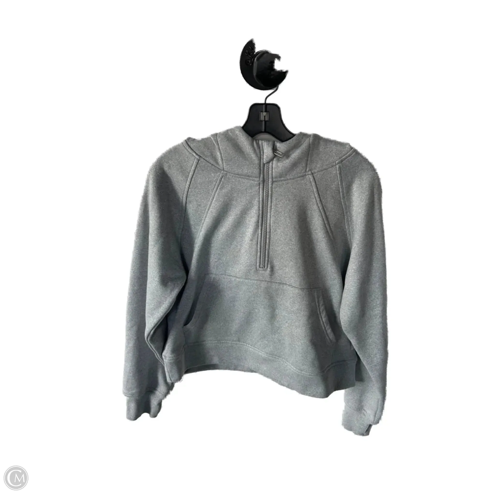 Sweatshirt Hoodie By Clothes Mentor In Grey, Size: M FadeResistant Color