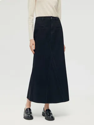 color block Denim Women Mermaid Skirt