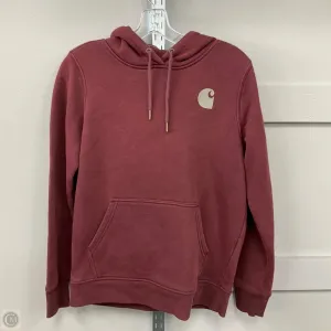 Ventilation Panels Sweatshirt Hoodie By Carhartt In Maroon, Size: S