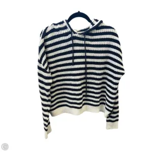 Sweatshirt Hoodie By Workshop In Blue & White, Size: M FadeResistant Windproof Fabric