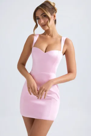 Sweetheart-Neck A-Line Mini Dress in Light Pink Playful youthful dress