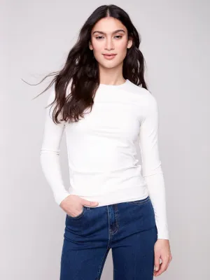 Long Sleeve Super Stretch Top - Natural Stylish Comfort