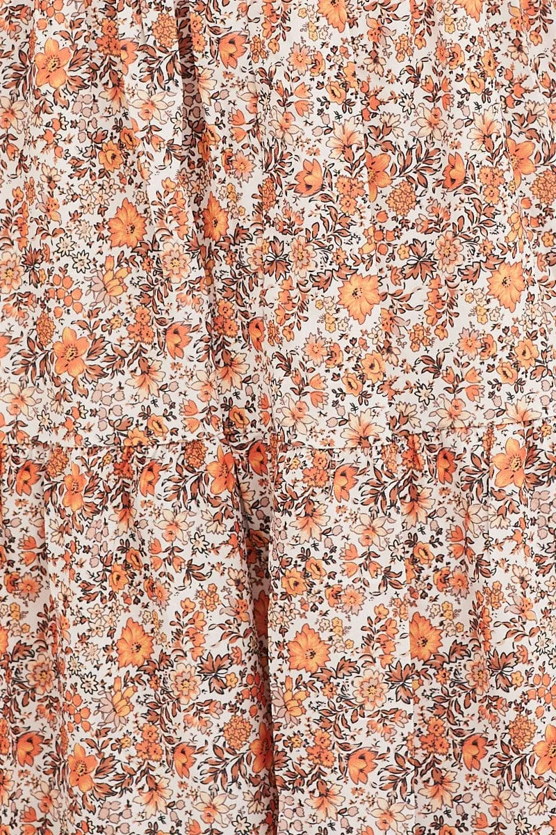 Print Cut Out Midi Dress Smart Chic Romantic Soul
