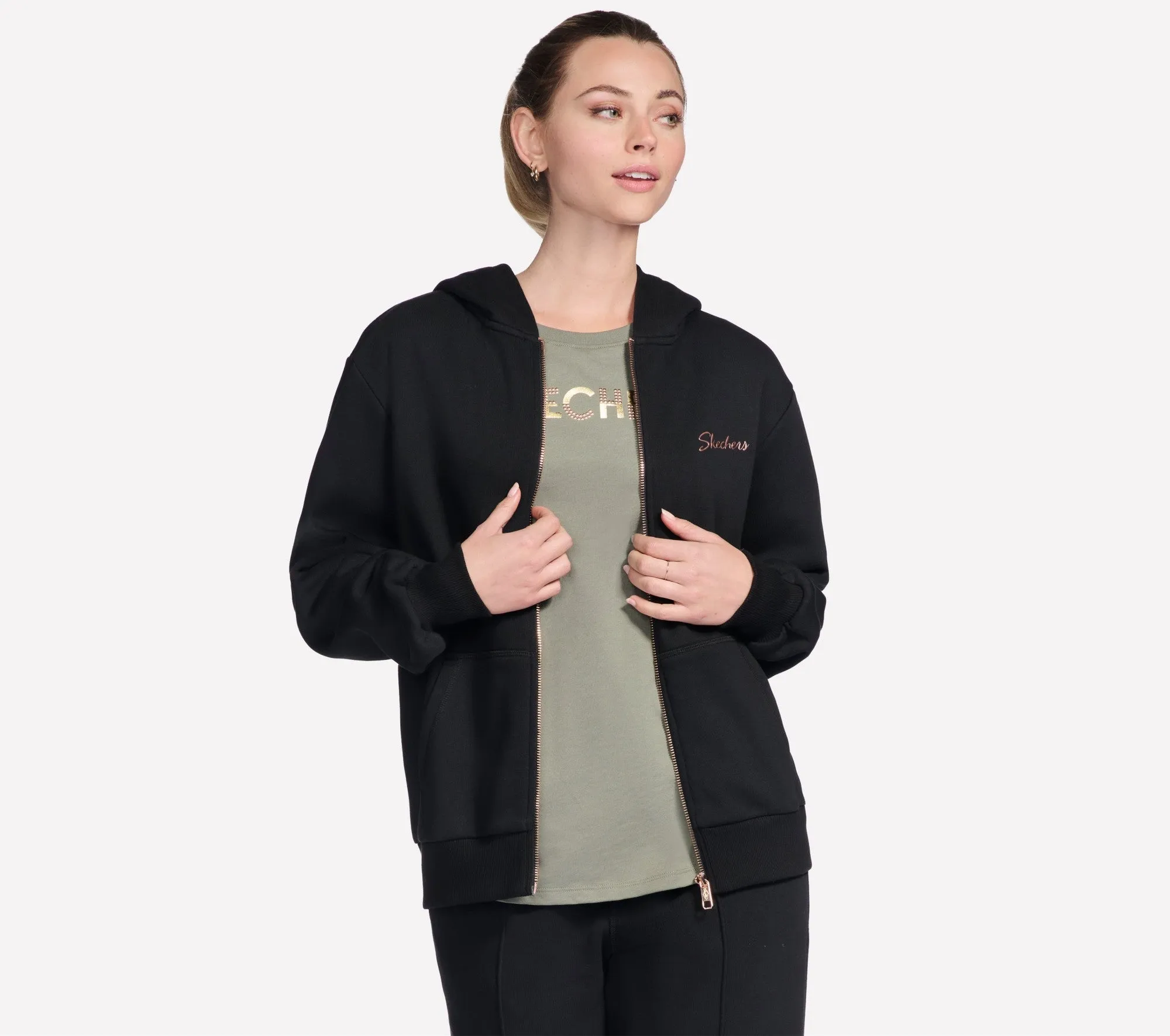 Outdoor Minimal Skech-sweats Signature Hoodie | Bold Black | 0807C1