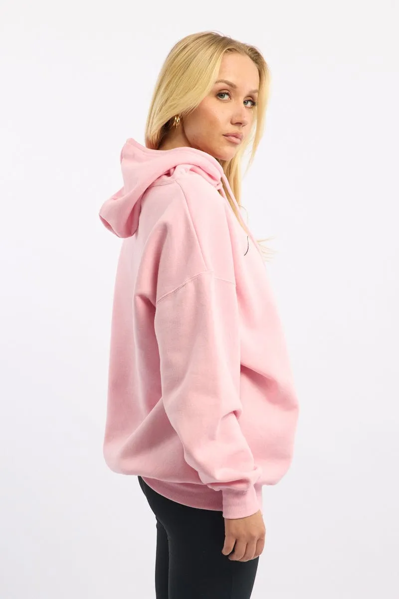 Windproof Design Camping Gear Pink Graphic Hoodie