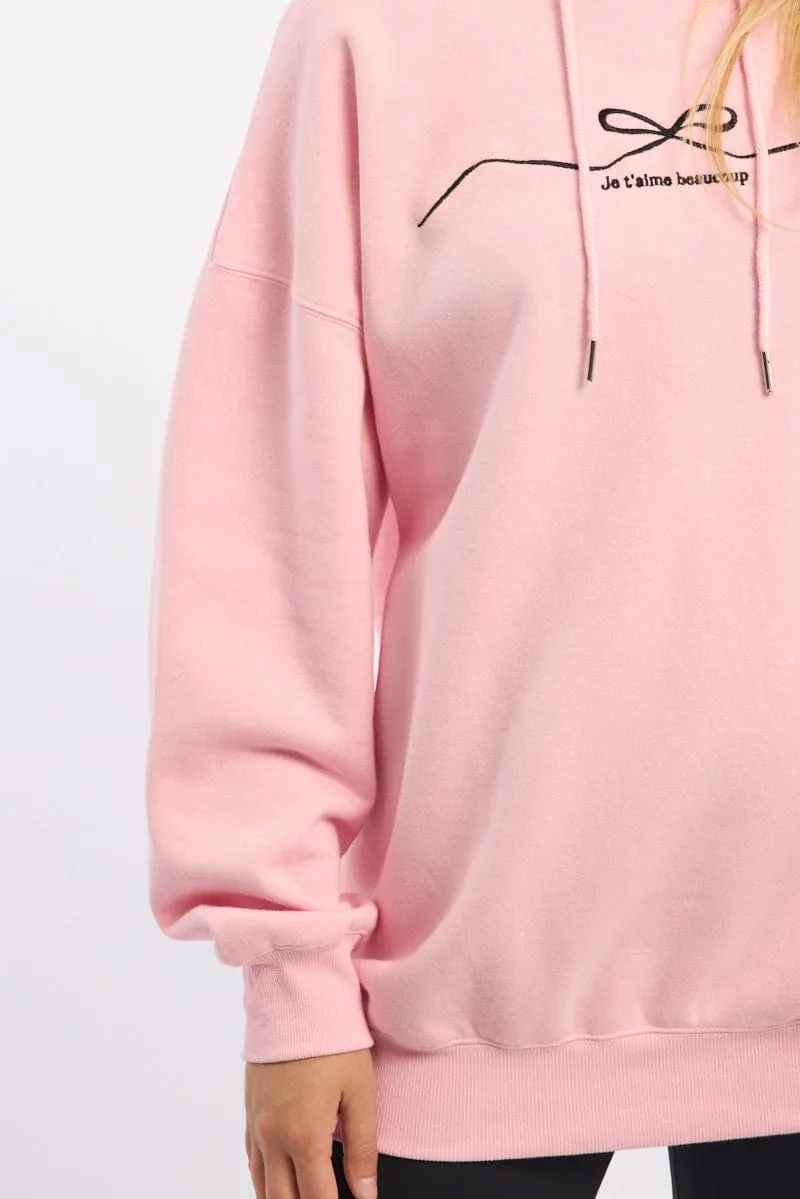 Cycling wear Cozy And Stylish Pink Graphic Hoodie
