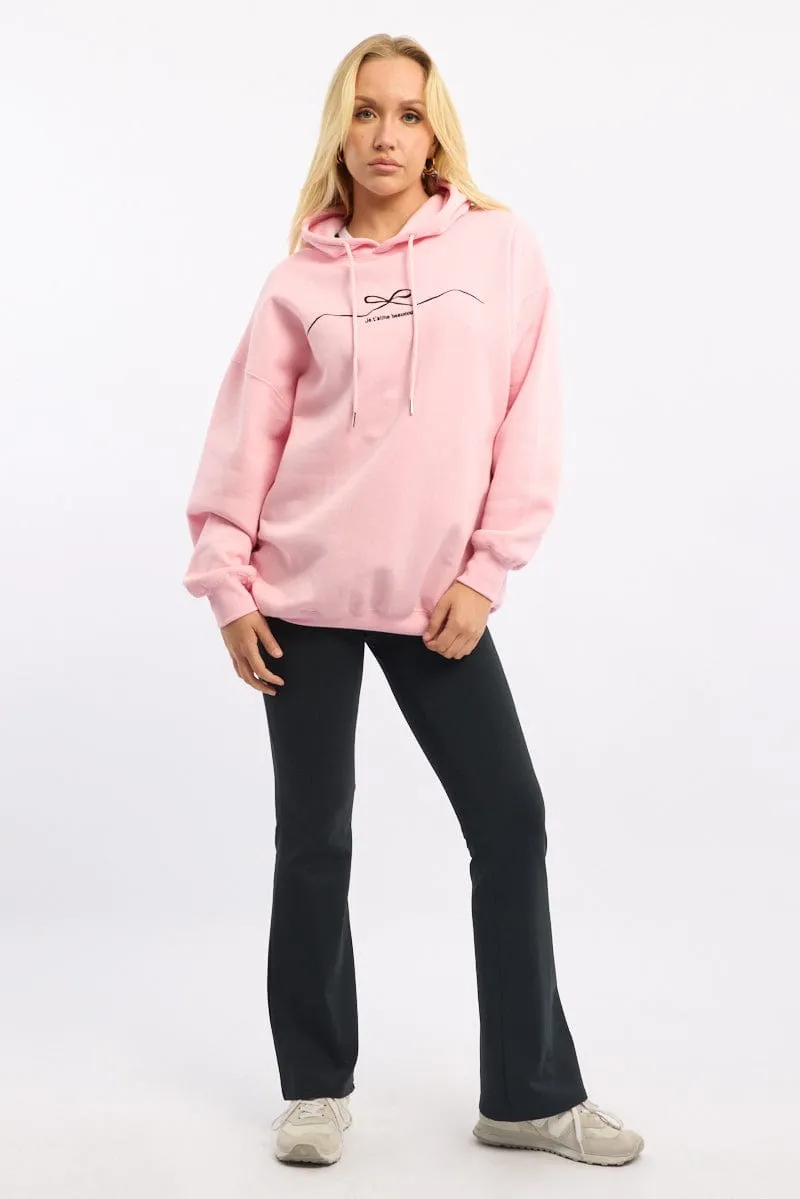 Business casual Smart Fashion Pink Graphic Hoodie