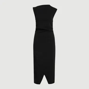 Manon Asymmetric-Neck Ruched Dress (Petite) Fairy Core