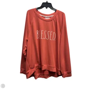 Polish Tone QuickDry Sweatshirt Crewneck By rae dunn In Orange, Size: 3x