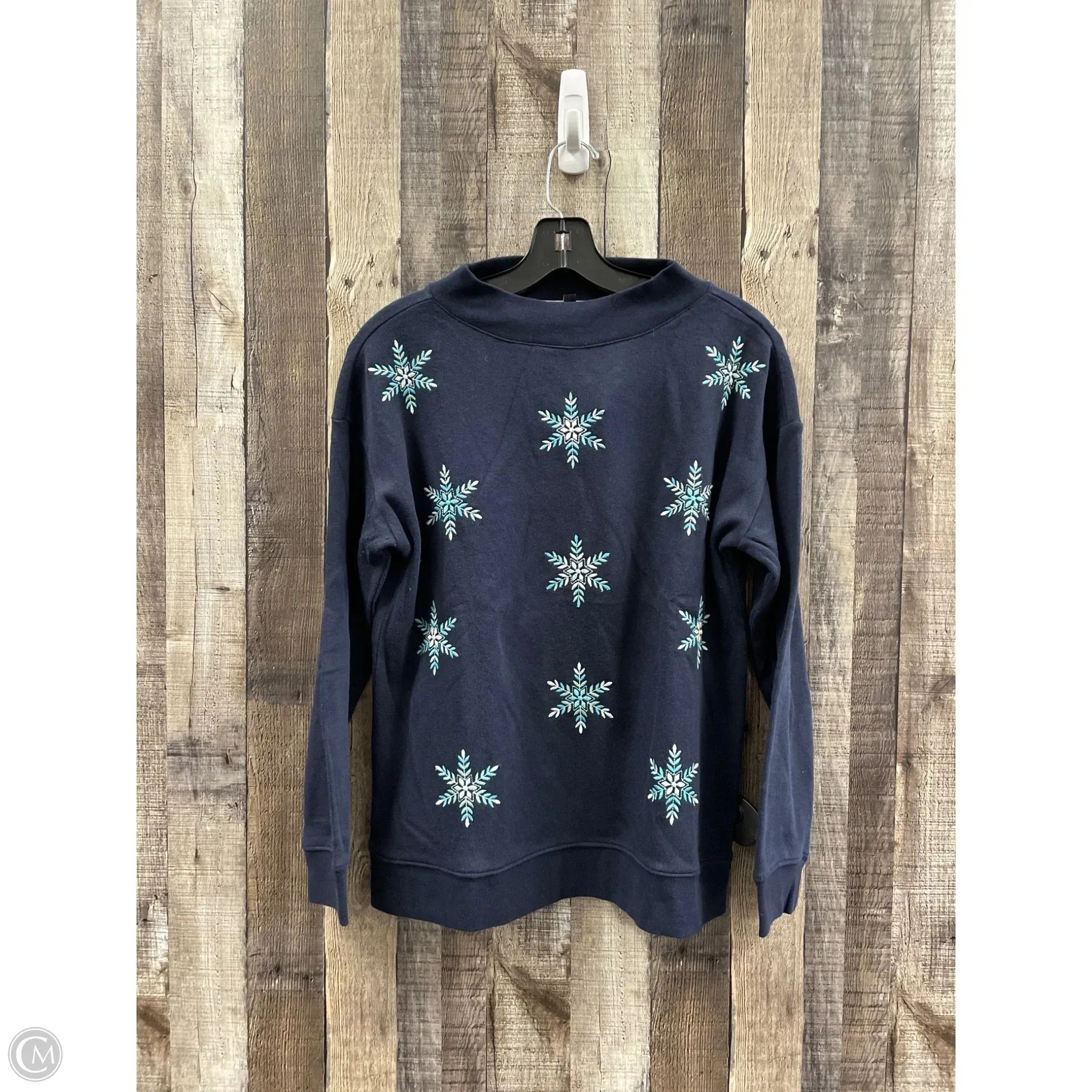 Sweatshirt Crewneck By Talbots In Navy, Size: S UVProtectionCloth