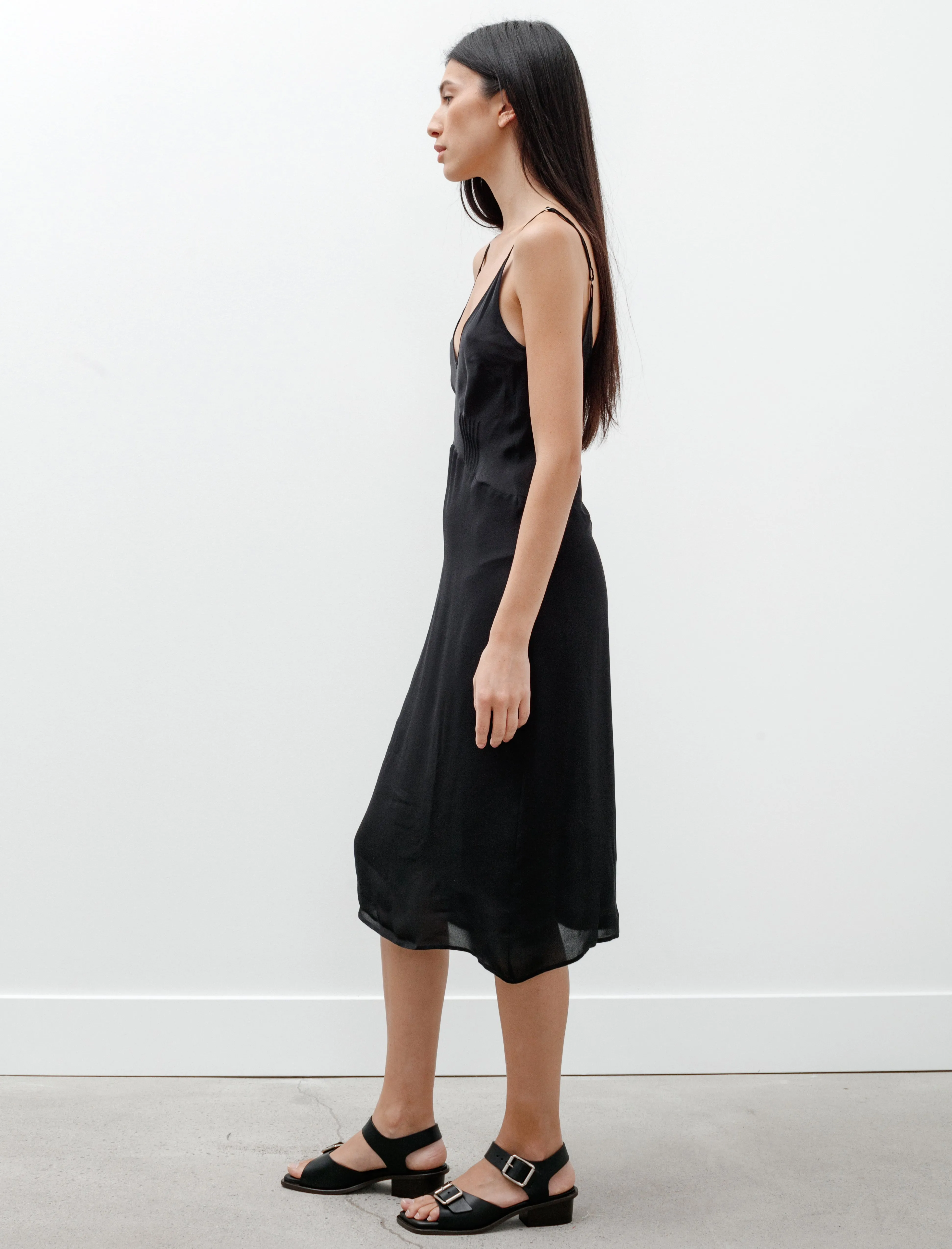 Cadel Slip Black Organza Fit Warm Knit