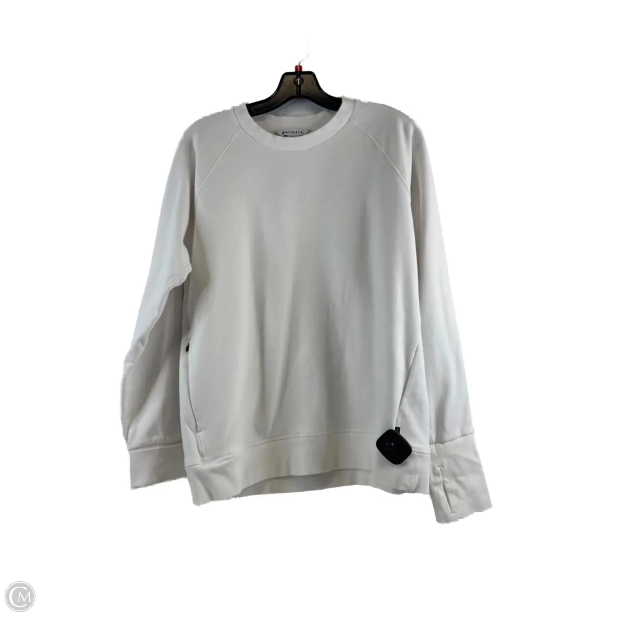 Athletic Sweatshirt Crewneck By Athleta In White, Size: M Smart Fit