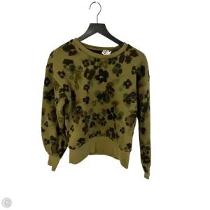 Wool Fit Stylish Blouse Sweatshirt Crewneck By Scotch & Soda In Brown & Green, Size: S