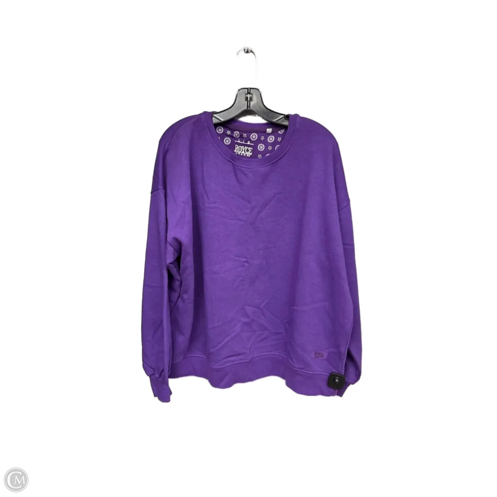 Sweatshirt Crewneck By Clothes Mentor In Purple, Size: L EcoFriendlyProduction