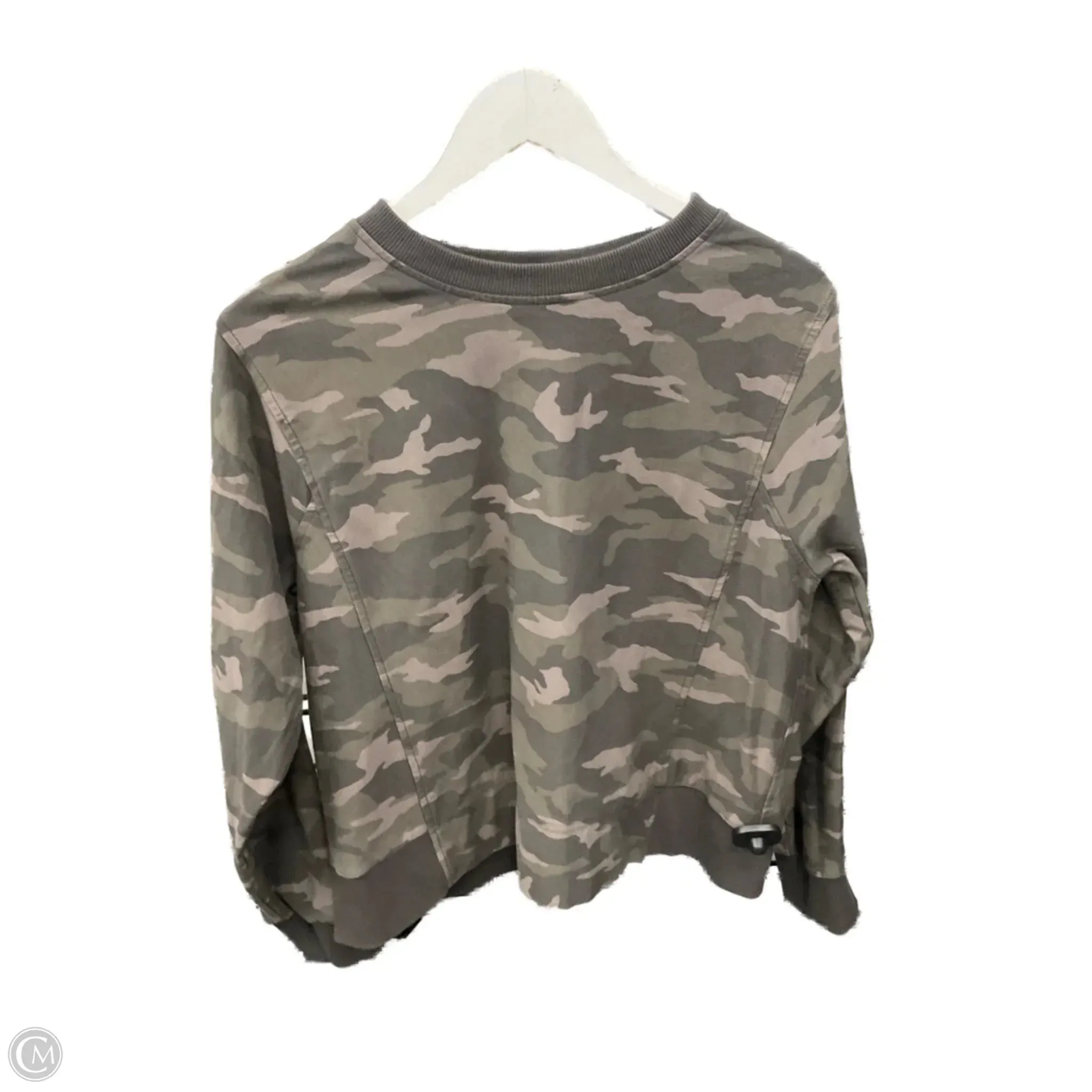 Web Glow RipstopFabric Athletic Sweatshirt Crewneck By Athleta In Camouflage Print, Size: M