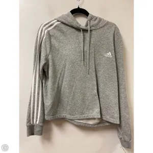 Athletic Sweatshirt Hoodie By Adidas In Grey, Size: Xl StretchFree