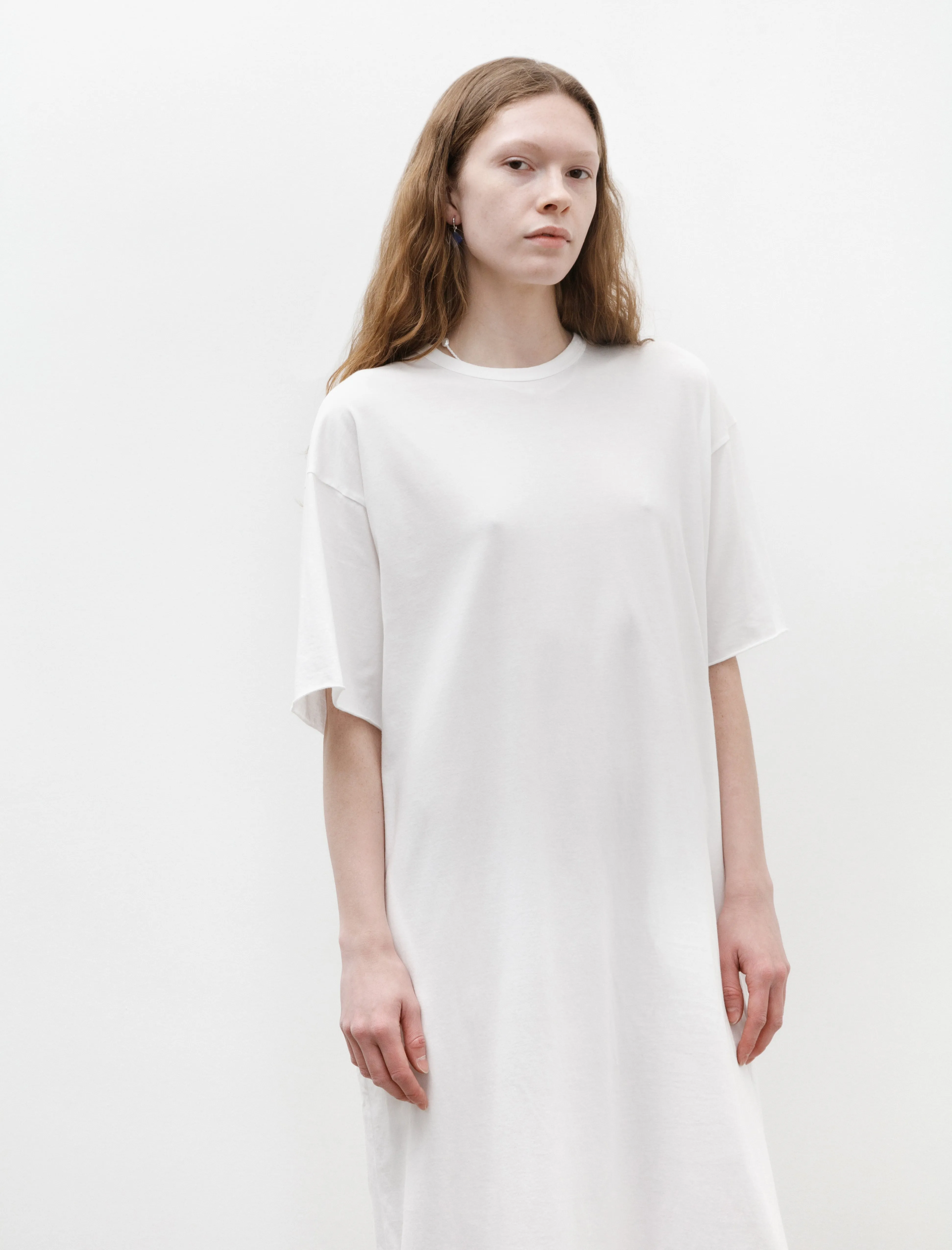 Dressy T-Shirt Dress White Comfort Fit