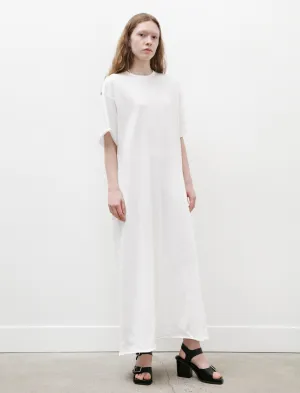 Dressy T-Shirt Dress White Sheer Glow