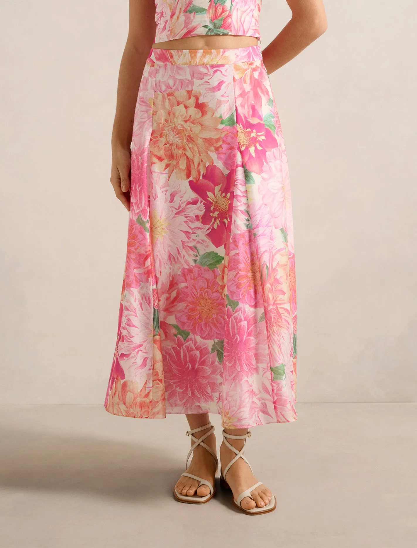 QuickRelease Closures Alina Circle Midi Skirt