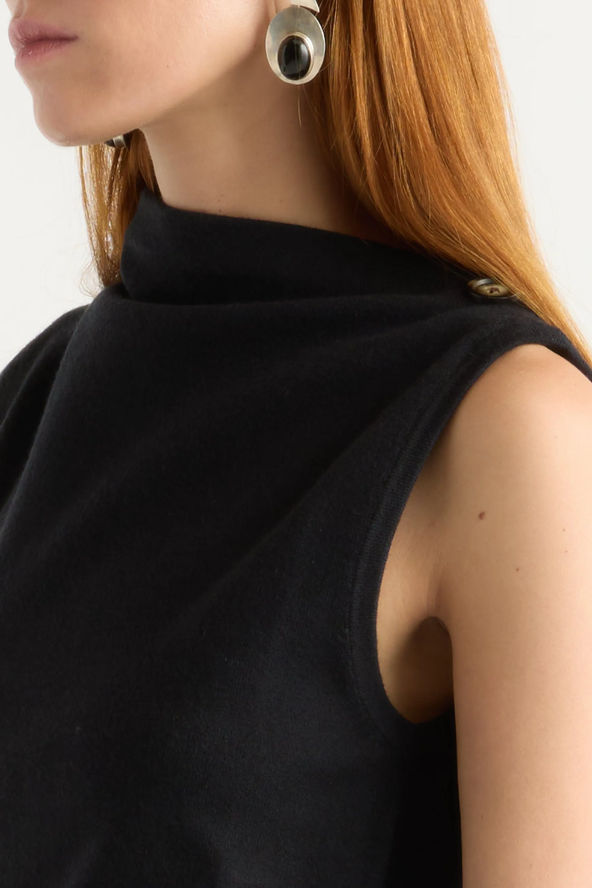 Abel Asymmetric-Neck Dress ZeroRestrictionMobility TearResistant Material