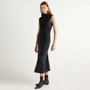 Abel Asymmetric-Neck Dress AntiPilling Finish