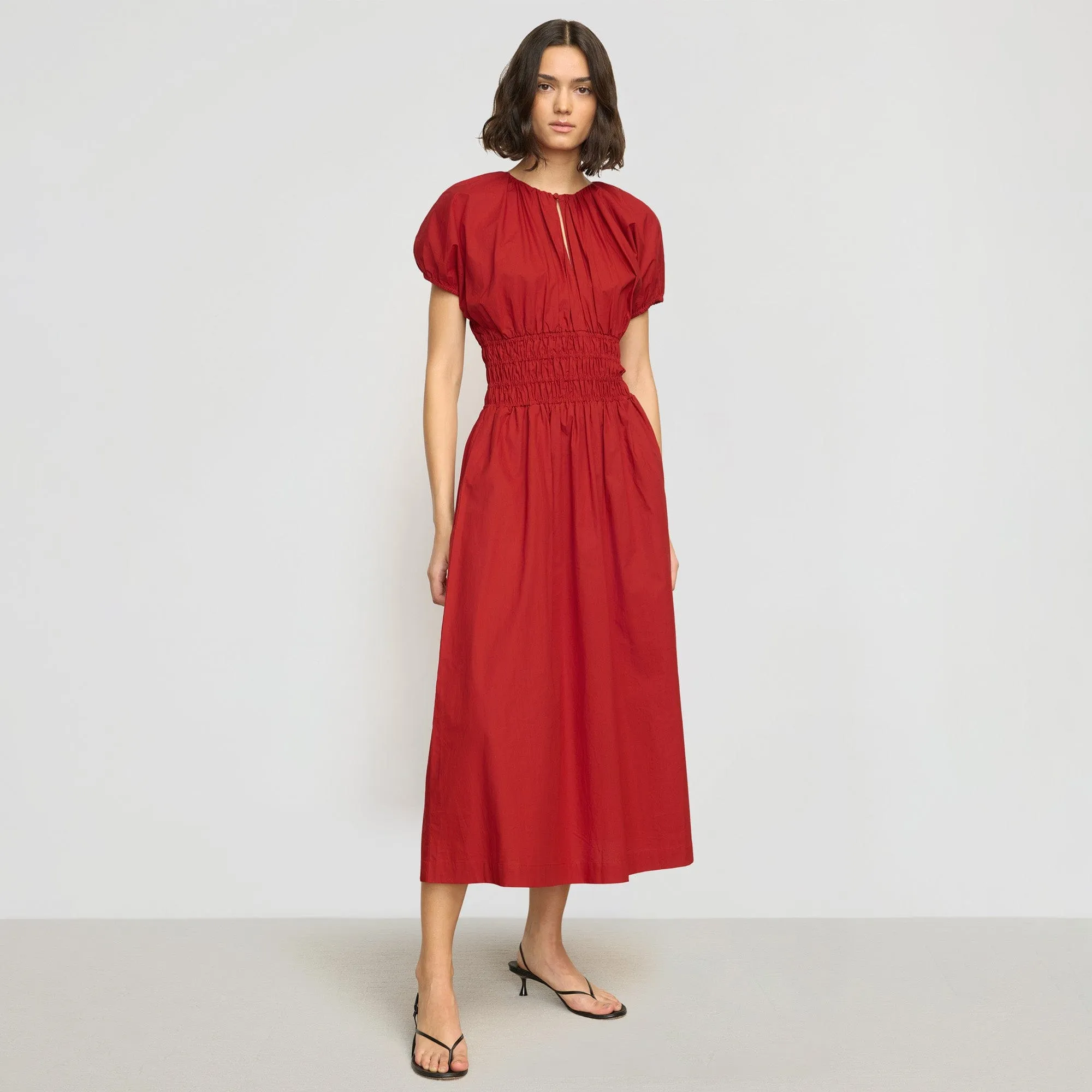 Kyla Organic Cotton Blouson Dress FormFitting Cut Rush Mode