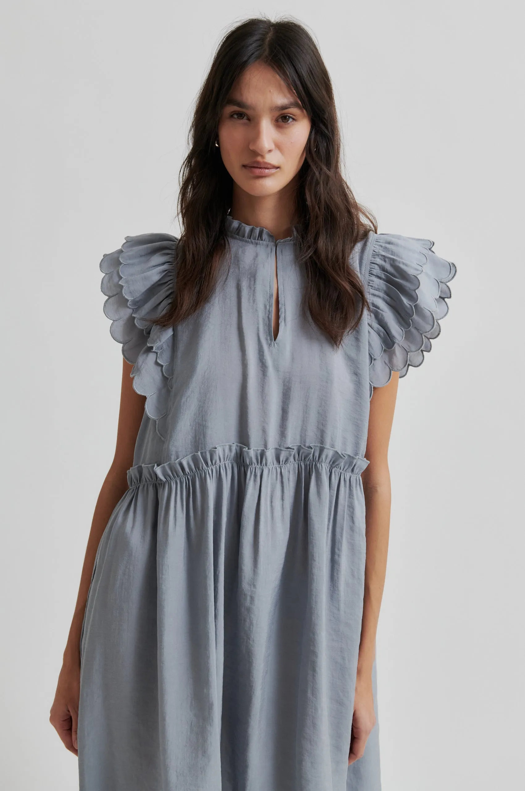 HighCollared Design Terra Frill Tunic Dress