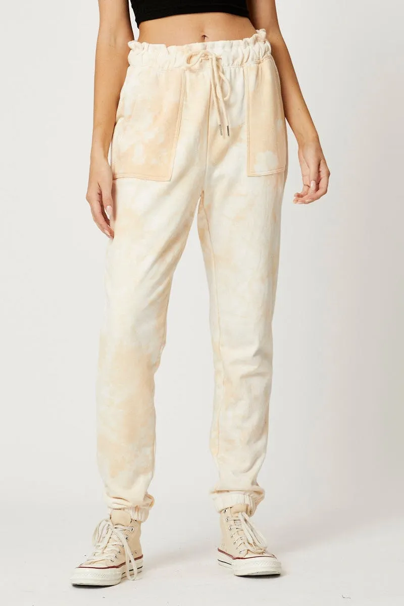 Multi Track Pants Elastic Waist Durable Hemming MoistureWickingFabric