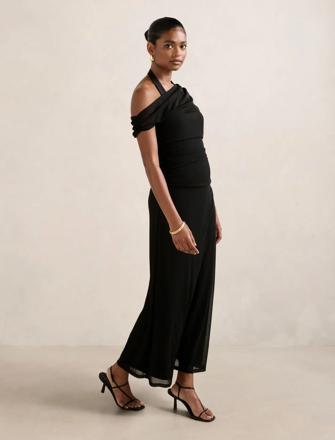 Pine Path Ice Bloom Brooklyn Petite Layered Jersey Maxi Dress
