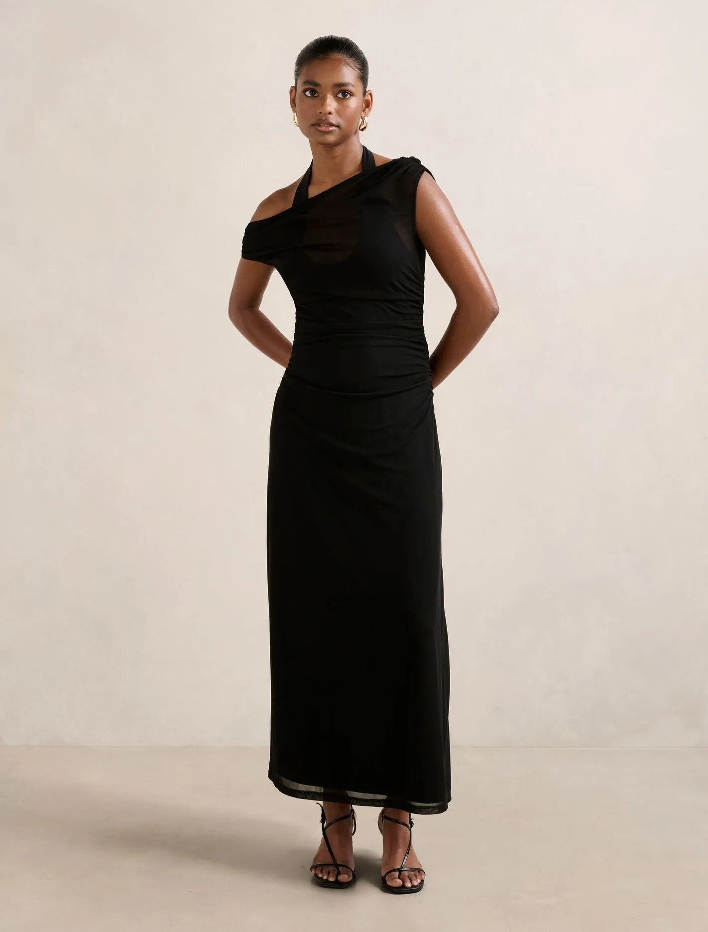 Brooklyn Petite Layered Jersey Maxi Dress Comfortable casual maxi
