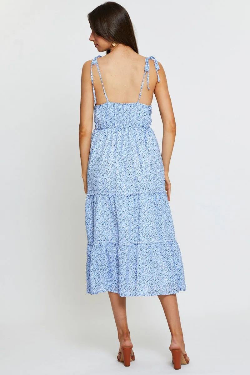 Print A Line Dress Sleeveless River Side Timeless silhouette