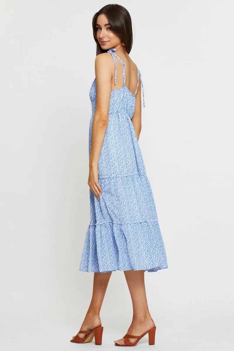 elegant design Print A Line Dress Sleeveless