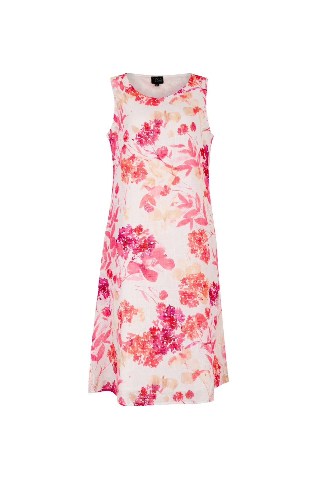 casual sneakers Seamless Design Printed Cotton Dress with pockets | PINK GARDEN | 6279A1