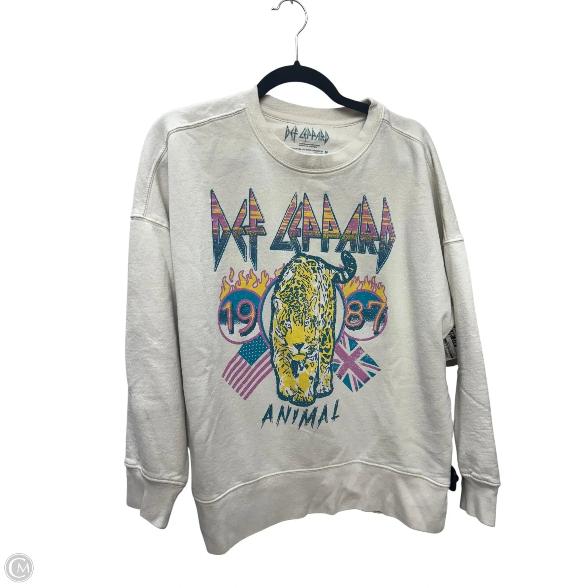 Sweatshirt Crewneck By Clothes Mentor In White, Size: M OdorControl Treatment Dense Fit