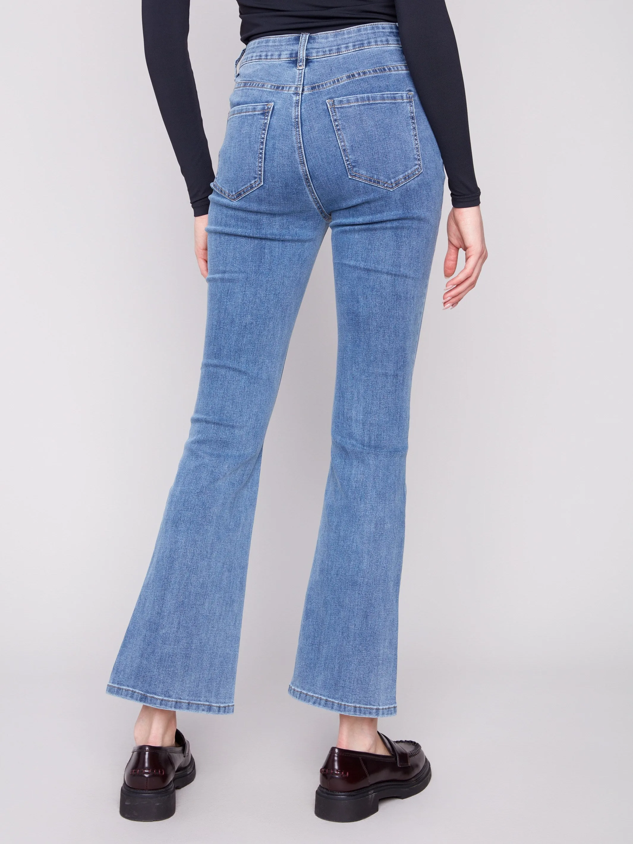 Bootcut Jeans - Medium Blue Youth Style Weekend Style Rainy Day Casual Solution