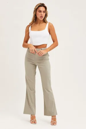 Green Mid Rise Stretch Flare Pant UV Protection
