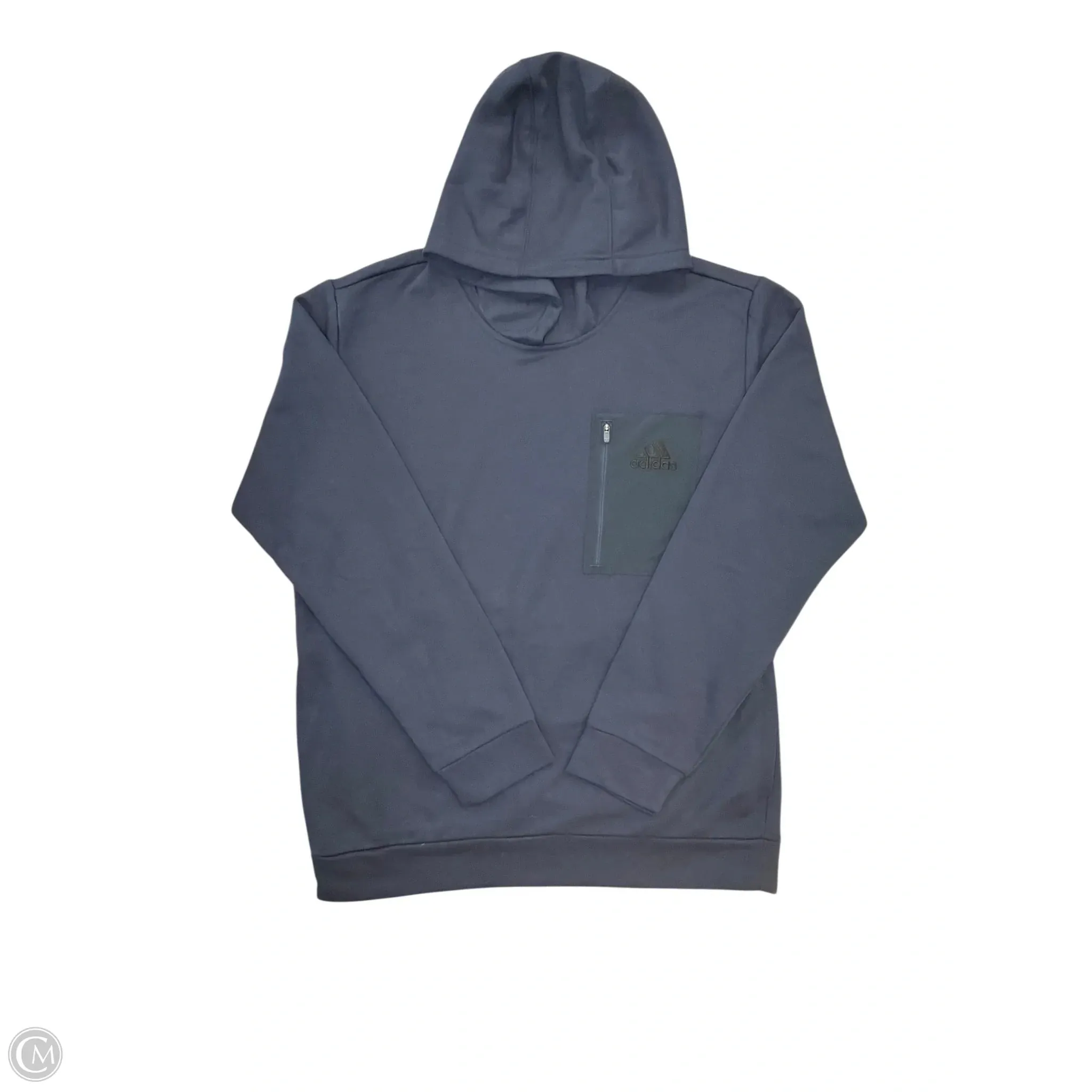 Sweatshirt Hoodie By Adidas In Navy, Size: L Sustainable Base Natural Fiber Blend