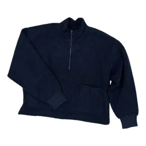 ErgonomicCut Flexible Fabric Blend Sweatshirt Collar By Free Assembly In Navy, Size:Xl