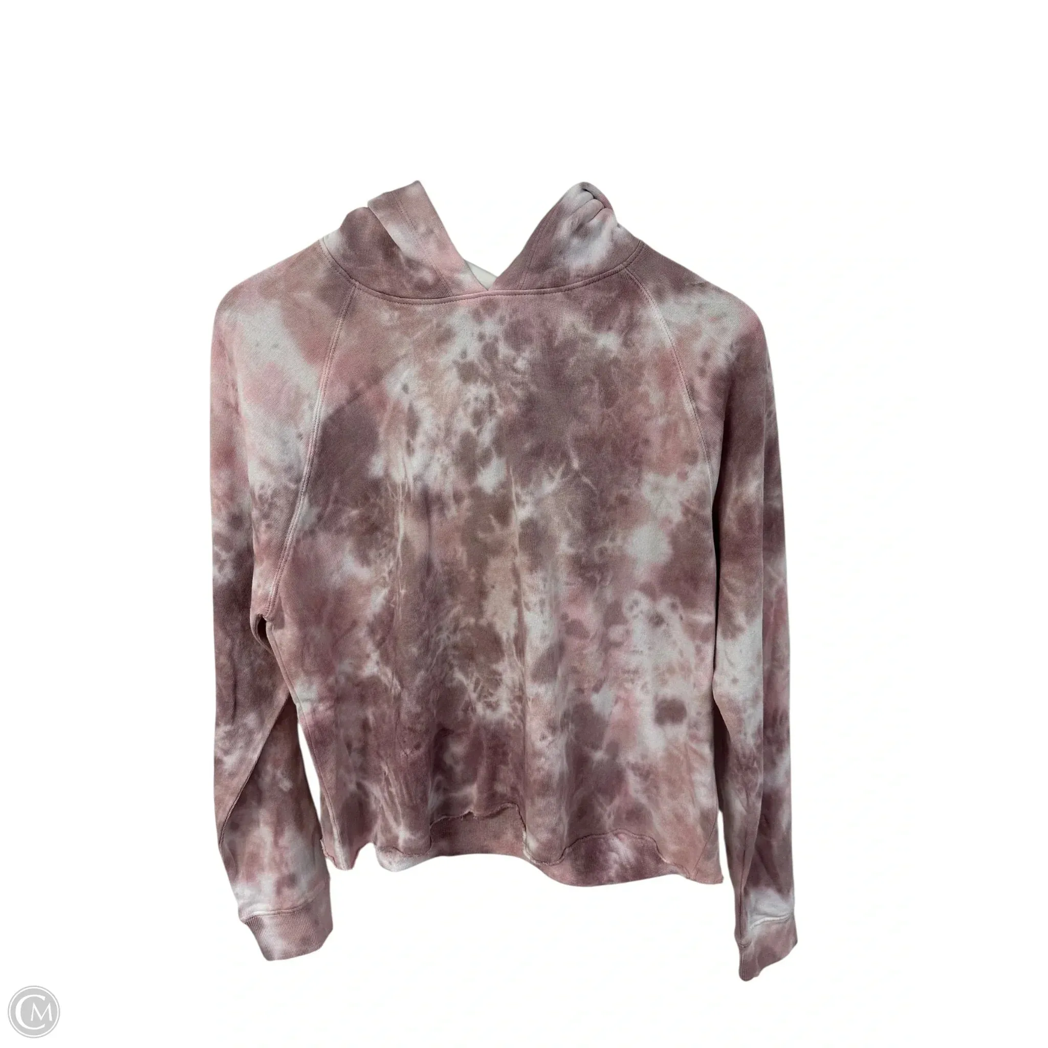 Nordic Light LayeredNeckline Sweatshirt Hoodie By Lucky Brand In Pink & White, Size: S