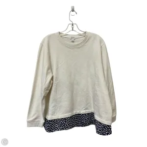 Bold Step Sweatshirt Crewneck By J. Crew In White, Size: 2x
