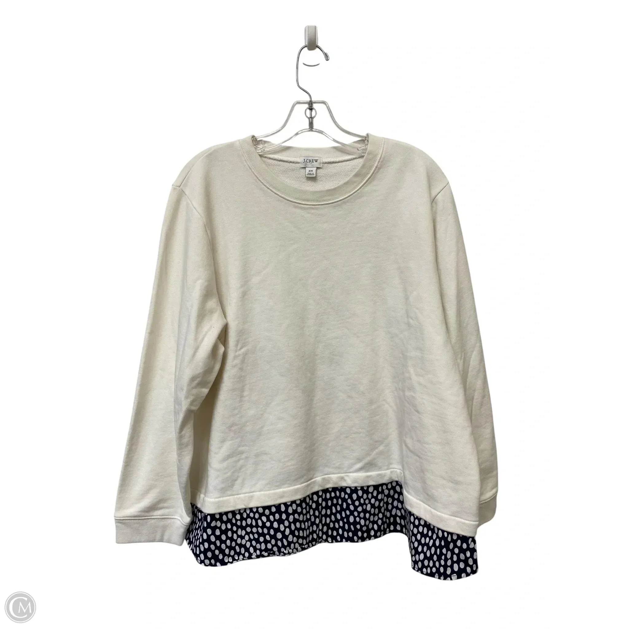 Bold Step Sweatshirt Crewneck By J. Crew In White, Size: 2x