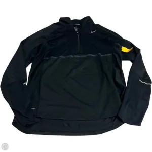 HighCollar Style Athletic Top Long Sleeve Collar By Nike Apparel In Black, Size: M