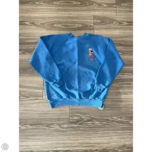 Street Glow Sharp Cut Sweatshirt Crewneck By Hanes In Blue, Size: M
