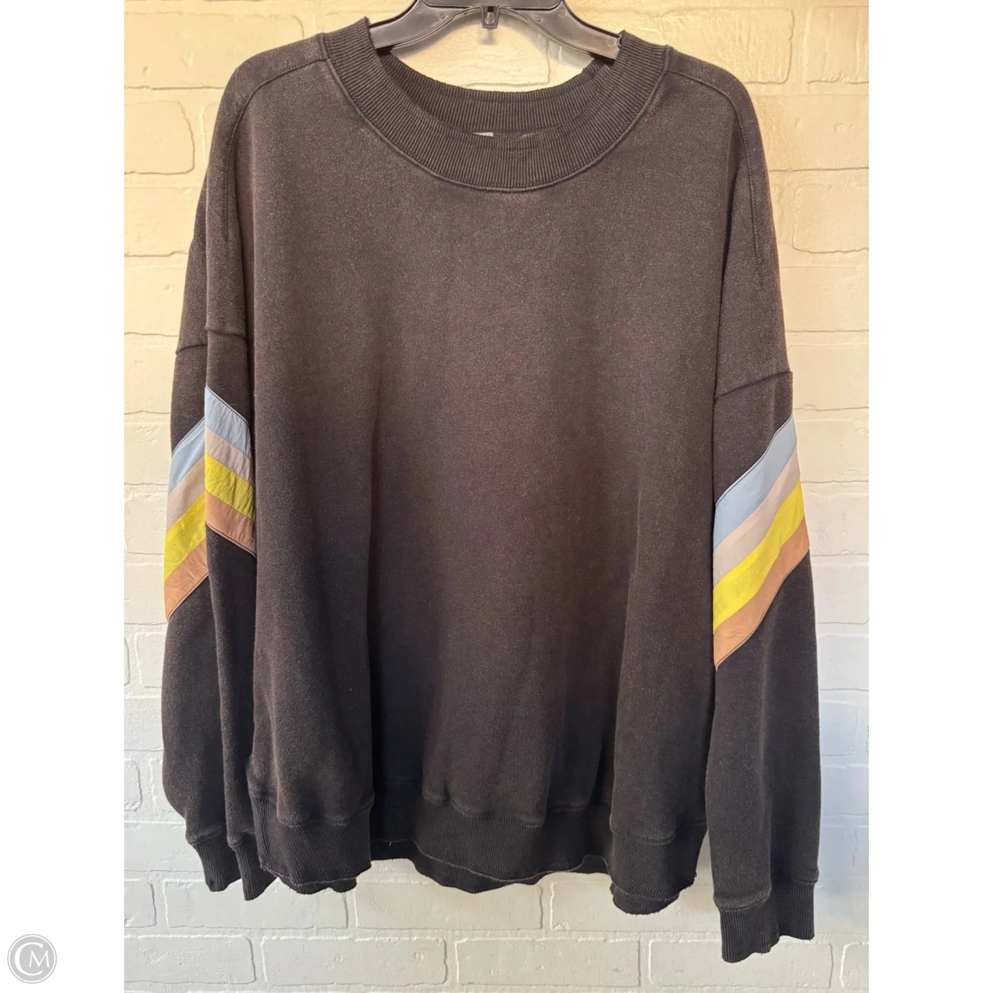 Sweatshirt Crewneck By Free People In Black, Size: L RecycledBlend PrecisionTailoring