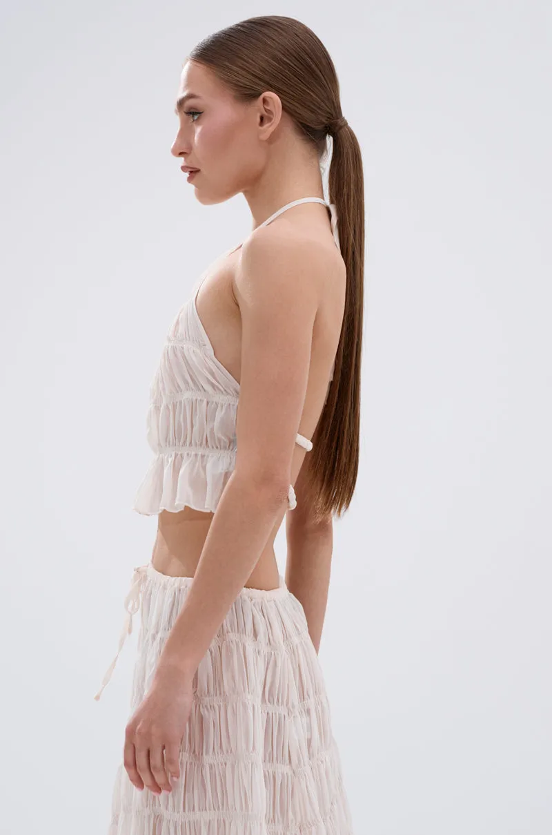 Daily Lightness Compression Fit JUST KEEP GOIN HALTER TOP